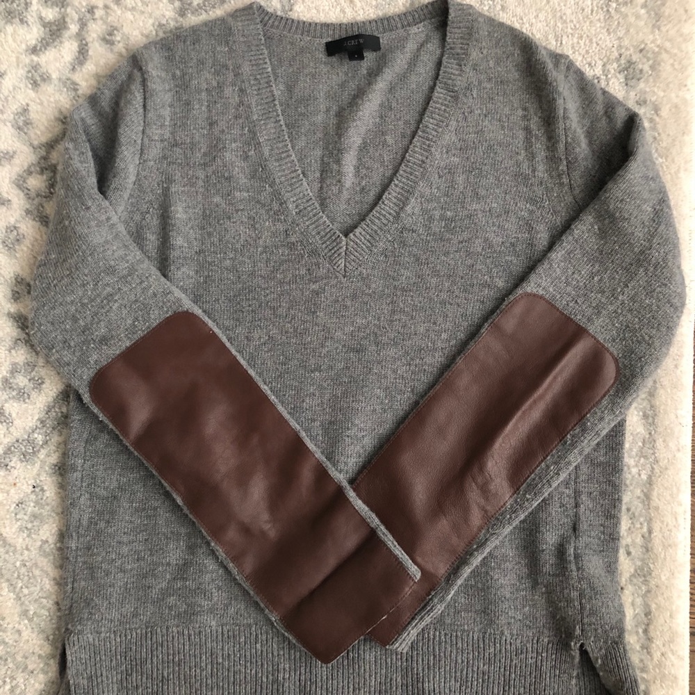 JCREW wool blend sweater with elbow patches